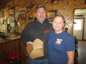 Silver Dollar Grill's new paper, biodegradable "to go" box