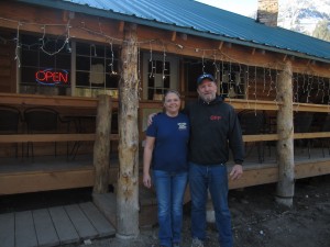 Steve and Susan Holloway, owners of the Silver Dollar Grill, Yellow Pine, ID